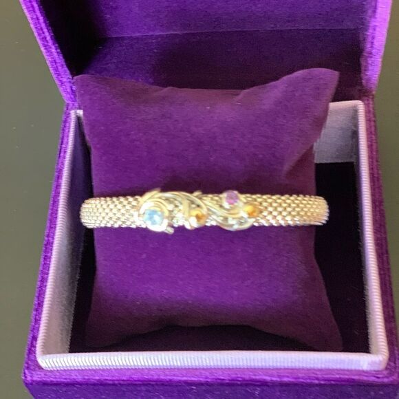 Brand new Phillip Gavriel BAROQUE CUFF WITH GEMSTONES & 18K GOLD - Picture 4 of 16